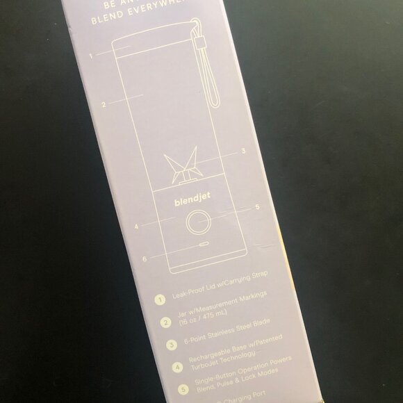 BlendJet 2.0 16-oz Portable Rechargeable Blender, NEW, Unopened, Lavender - Picture 3 of 6